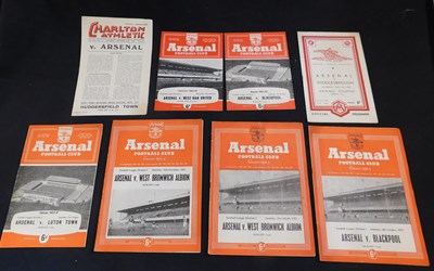Lot 460 - Packet: seven Arsenal FC home programmes,...