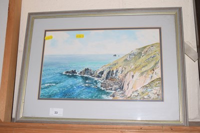 Lot 33 - Watercolour of a coastal scene