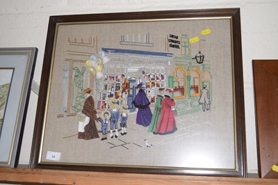 Lot 34 - A print of a shopping scene