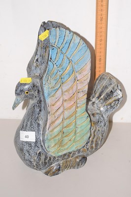 Lot 40 - A coloured wooden model of pigeon