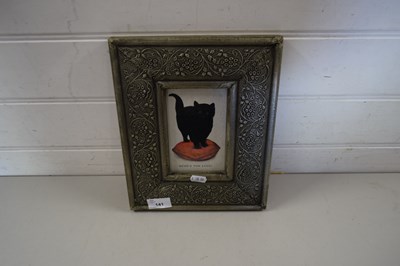 Lot 141 - COLOURED PRINT 'HERE'S FOR LUCK' IN METAL...