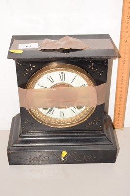 Lot 65 - Victorian slate clock