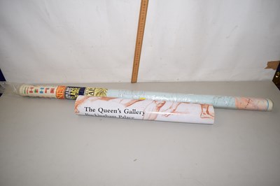 Lot 157 - A world map with flags together with a...
