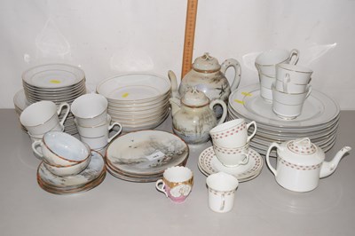 Lot 163 - A quantity of Japanese eggshell tea wares,...