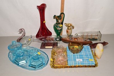 Lot 164 - Mixed Lot: Glass dressing table set, various...