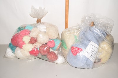 Lot 180 - Two bags of cotton and mohair knitting yarn