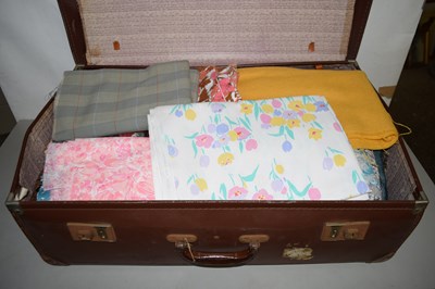 Lot 183 - Vintage suitcase containing various dress...