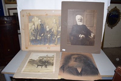 Lot 185 - Group of various mounted Victorian black and...