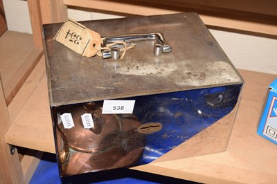 Lot 538 - Metal cash box