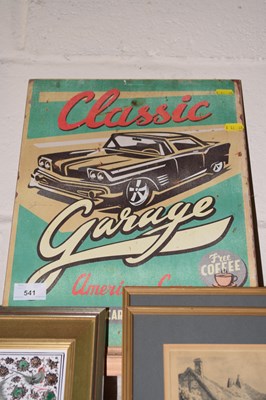 Lot 541 - A reproduction advertising print "Classic Garage"