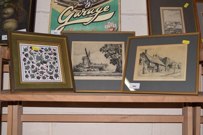 Lot 542 - Two small framed prints depicting Barkswell...