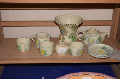 Lot 549 - Quantity of Honiton china including tea wares,...