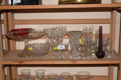 Lot 553 - Small quantity of various glass ware including...