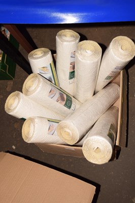 Lot 566 - Box containing a quantity of wallpaper rolls
