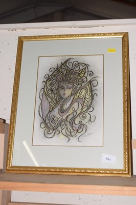 Lot 594 - Framed mixed media by Sheila Jakeman
