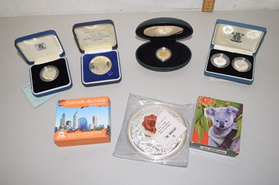 Lot 97 - A group of silver proof and other coins to...