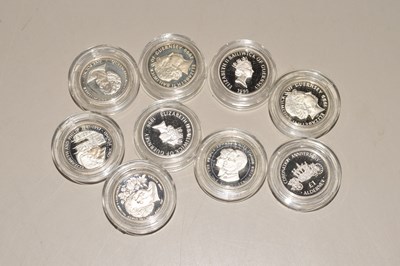 Lot 101 - A group of modern Channel Island silver proof...