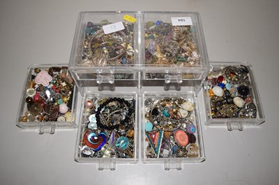 Lot 104 - Plastic cabinet of costume jewellery