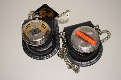Lot 110 - Two modern Harley Davidson pocket watches