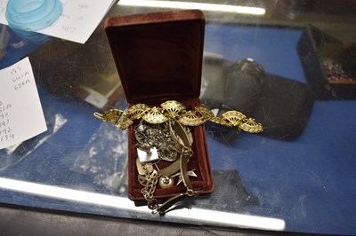 Lot 122 - Box of various costume jewellery to include...