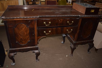 Lot 643 - An Edwardian mahogany twin pedestal sideboard...