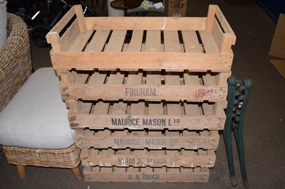 Lot 647 - Six wooden fruit trays