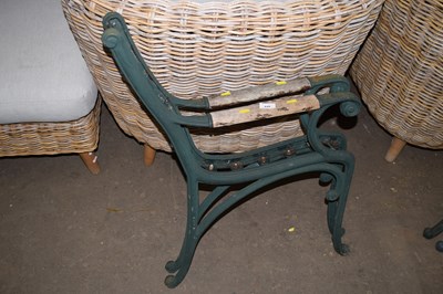 Lot 649 - A pair of cast iron bench ends