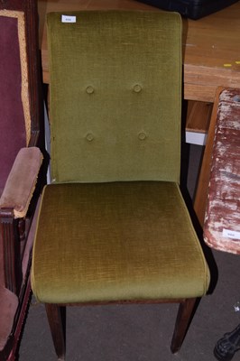 Lot 659 - Retro green upholstered side chair