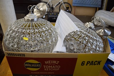 Lot 686A - A pair of modern circular ceiling lights with...