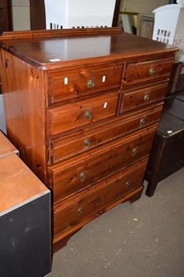 Lot 691 - A modern pine seven drawer bedroom chest