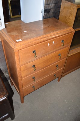Lot 693 - Early 20th Century oak four drawer chest