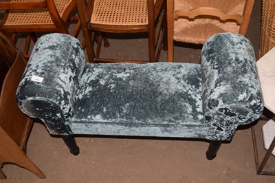 Lot 702 - A modern velvet upholstered window seat