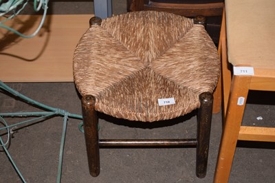 Lot 710 - A rush seated stool and a further modern stool...