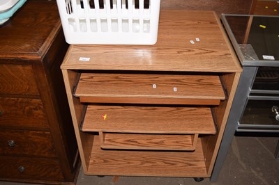 Lot 723 - An oak finish compact work station