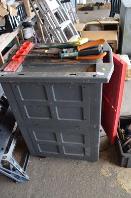 Lot 334 - A plastic wheel along tool box and various...