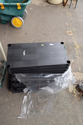 Lot 341 - Quantity of plastic garage shelving