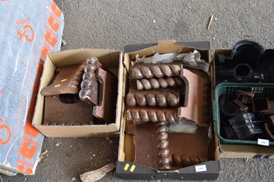 Lot 370 - Two boxes of salt glazed garden rope edging tiles