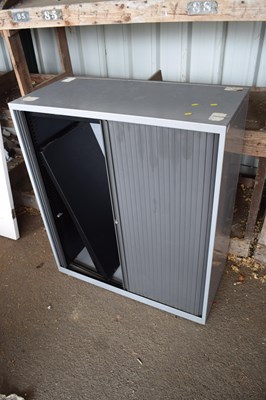 Lot 372 - A grey painted metal office chest