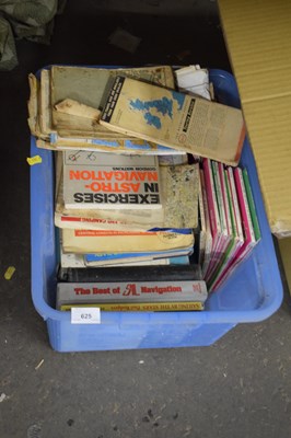 Lot 625 - One box of various vintage maps, books etc
