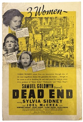 Lot 132 - An original Press book for Dead End, starring...