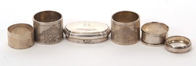 Lot 22 - Mixed Lot: A pair of large white metal...