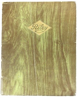Lot 973 - Riley Cars Brochure, Designed & Manufactured...