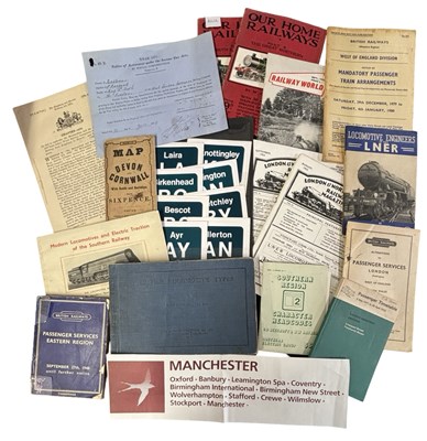 Lot 977 - RAILWAYS. Large quantity of Railway ephemera....