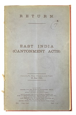Lot 1033 - EAST INDIA MILITARY. East India Cantonment...