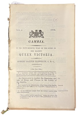 Lot 1026 - BRITISH COLONIES. A series of medical reports,...