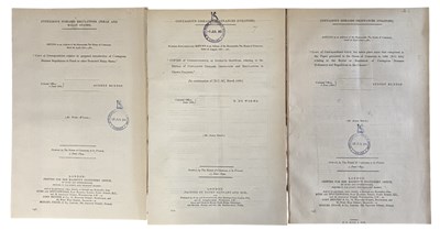 Lot 1032 - HONG KONG. Colonies. 1890-1894. Thee reports...