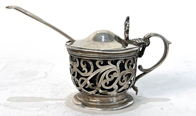 Lot 39 - A Victorian silver mustard pot and liner...