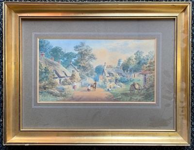 Lot 39 - W.Gran, 19/20th century, Figures on a country...