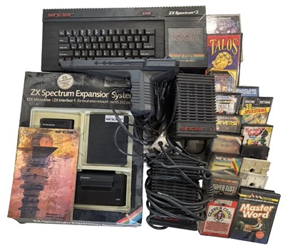Lot 466 - A Sinclair 128K ZX Spectrum +3  plus expansion...