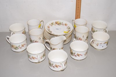 Lot 6 - A floral decorated tea set